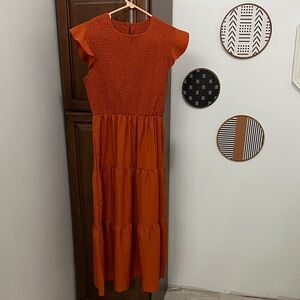 SHEIN Orange Maxi Dress